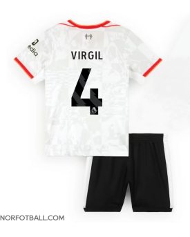 Billige Fotballdrakt Liverpool Virgil van Dijk #4 Replika Tredjedraktsett Barn 2024-25 Kortermet (med bukser)